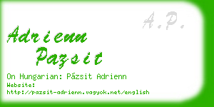adrienn pazsit business card