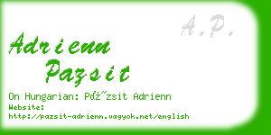 adrienn pazsit business card